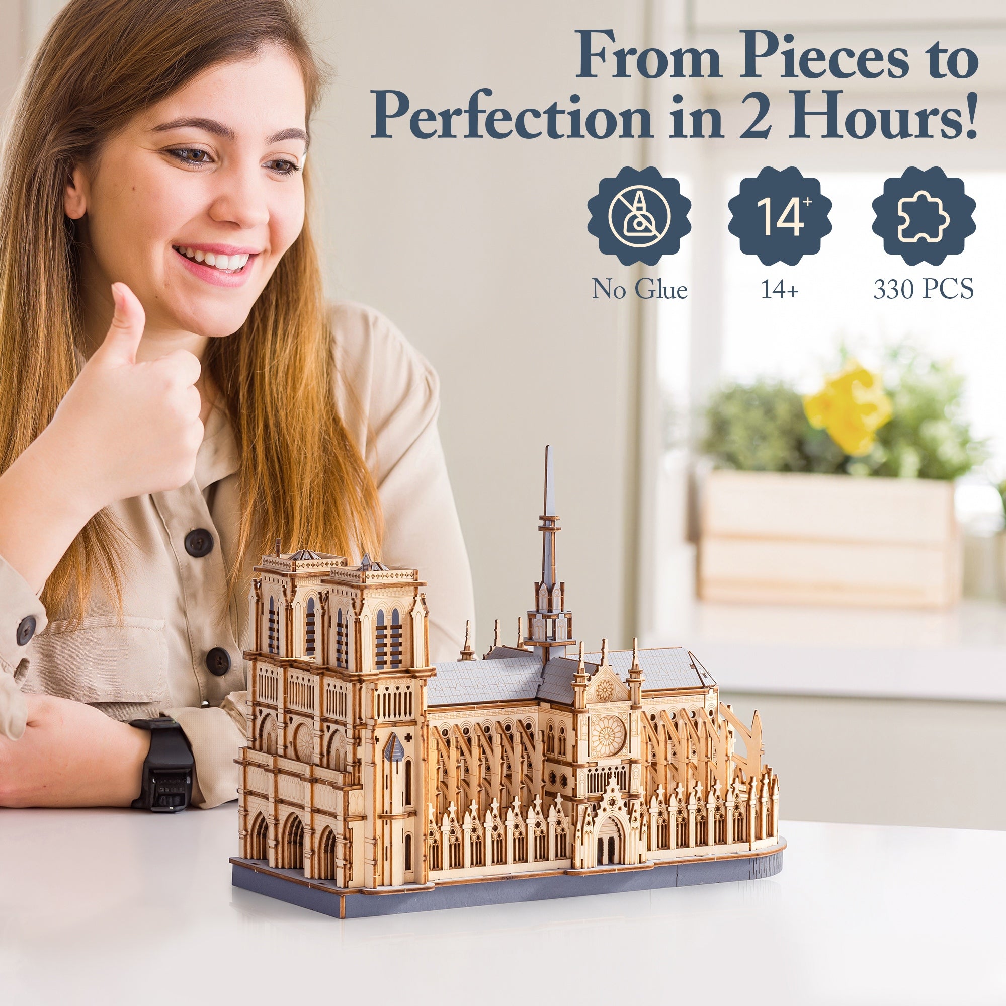 Paris Cathedral – Wooden Architecture Model Kit