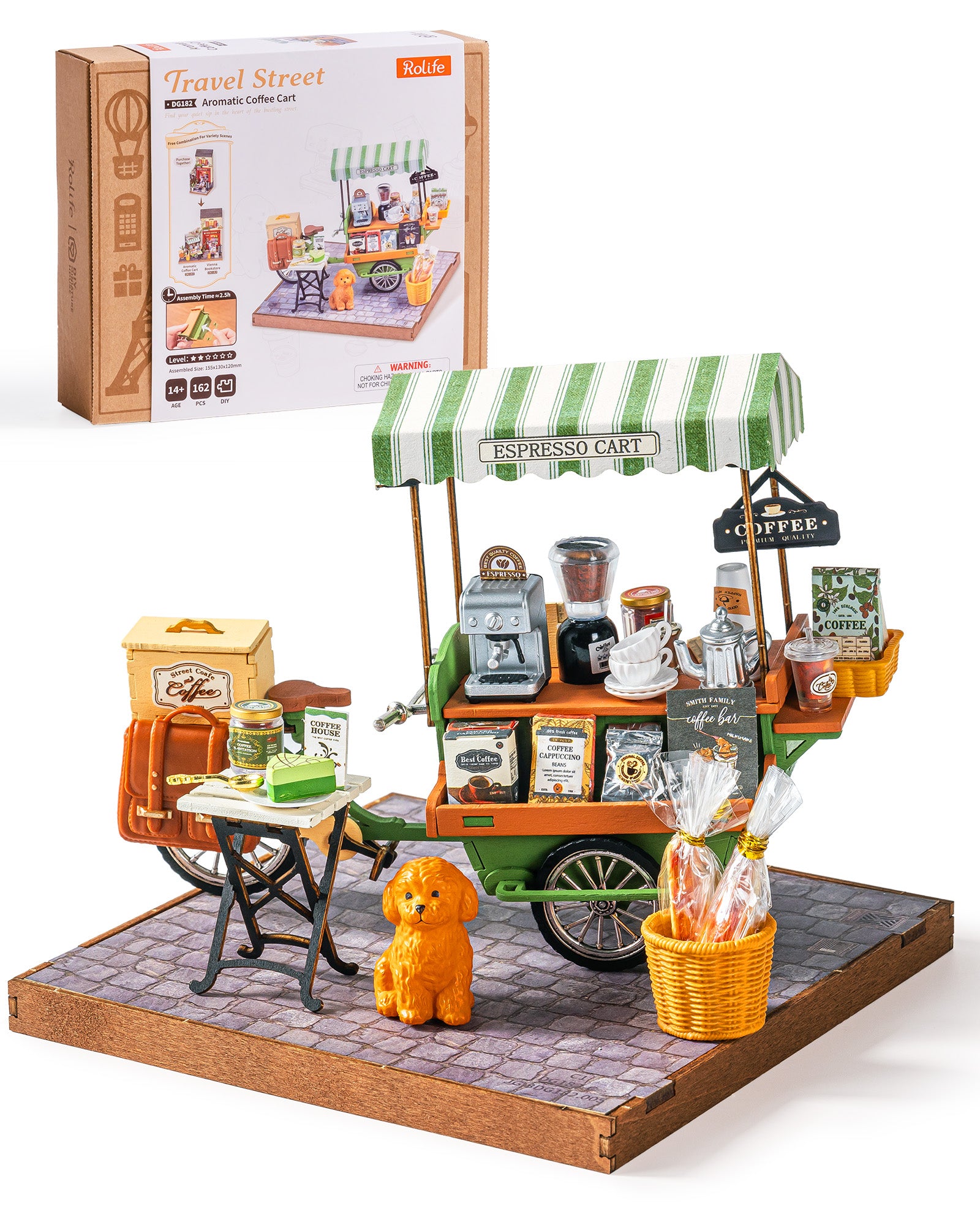 Aromatic Coffee Cart – DIY Miniature House Kit