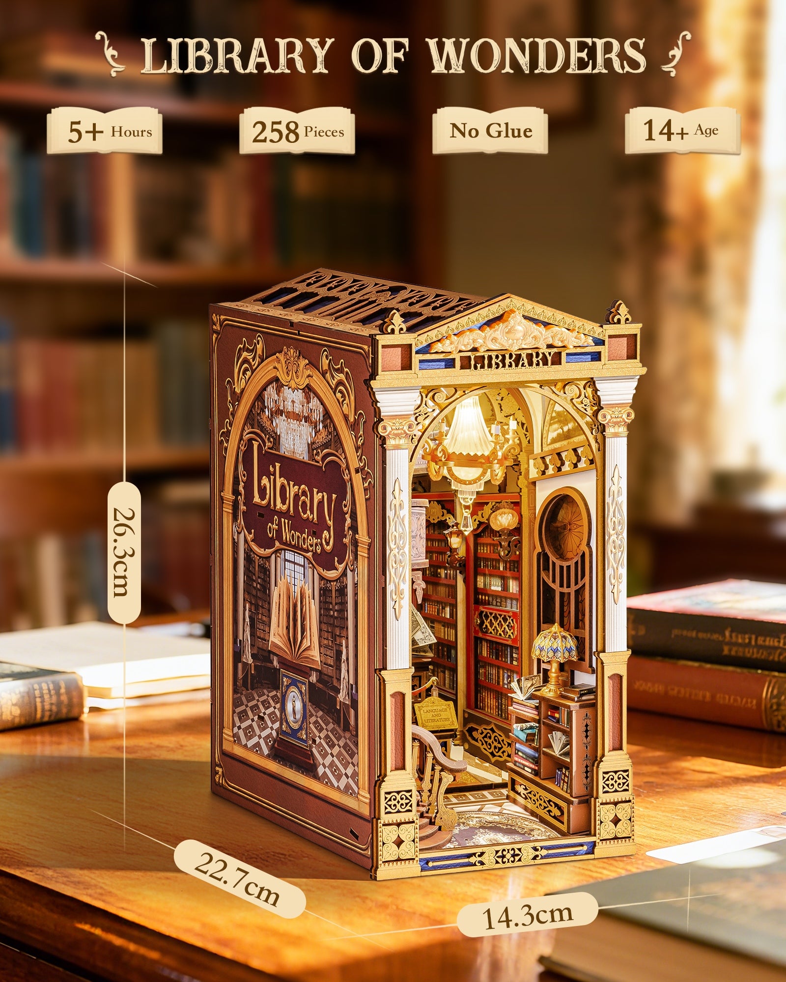Wonderful Library Book Nook – DIY Model Kit