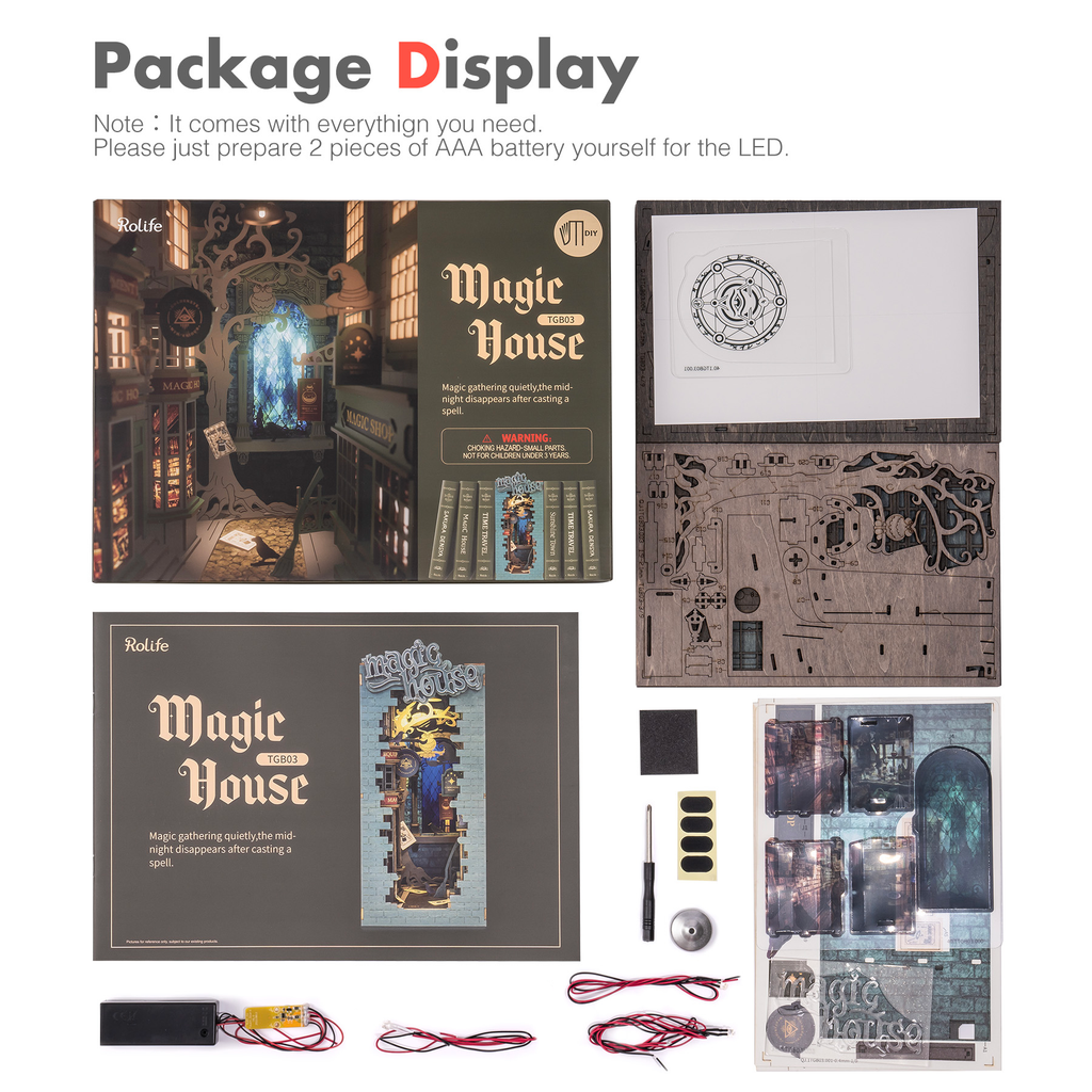 Book Nook Library Series – DIY Miniature Kit (4 Styles)