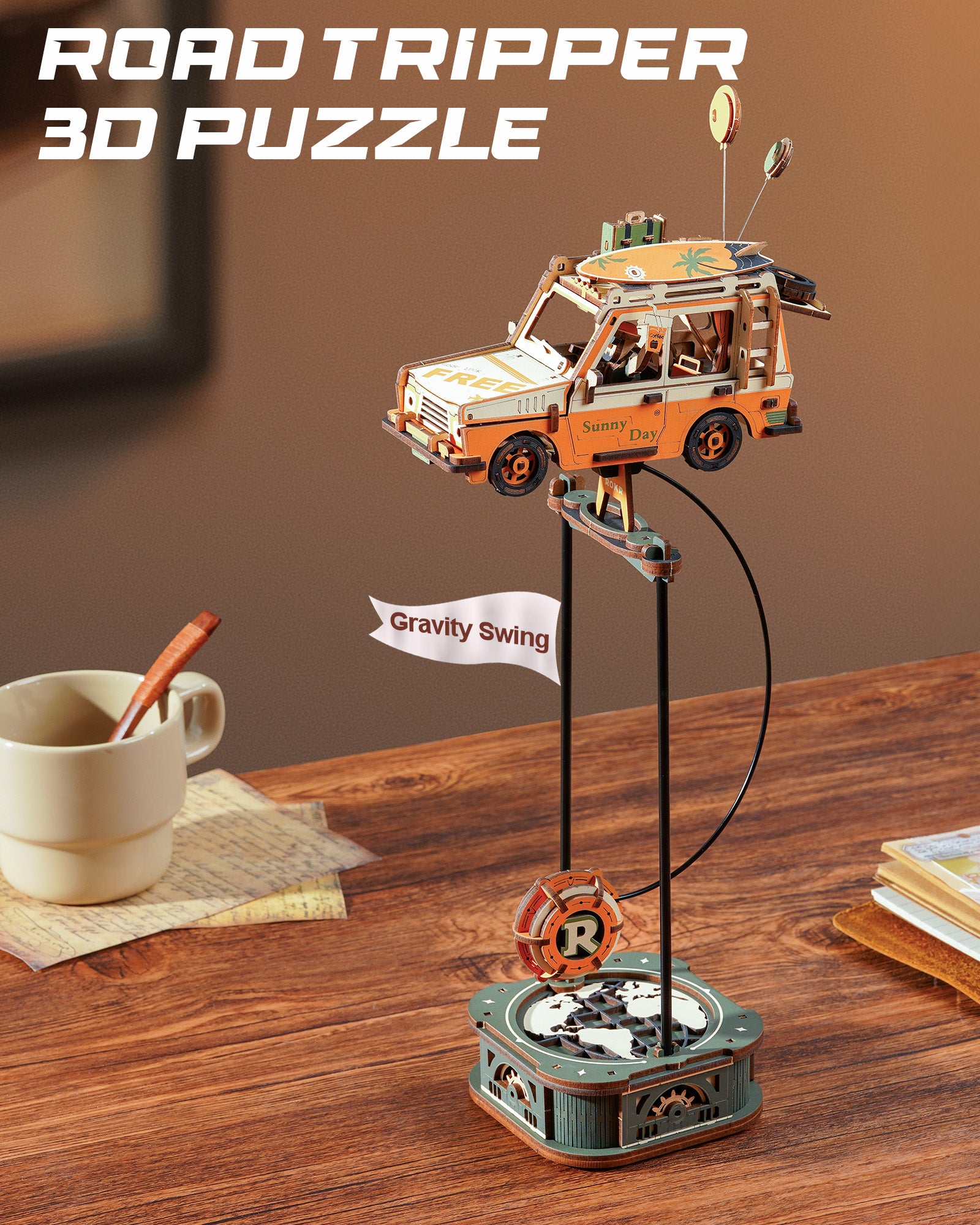 Gravity Balance Duo – Wooden Pendulum Model Kit