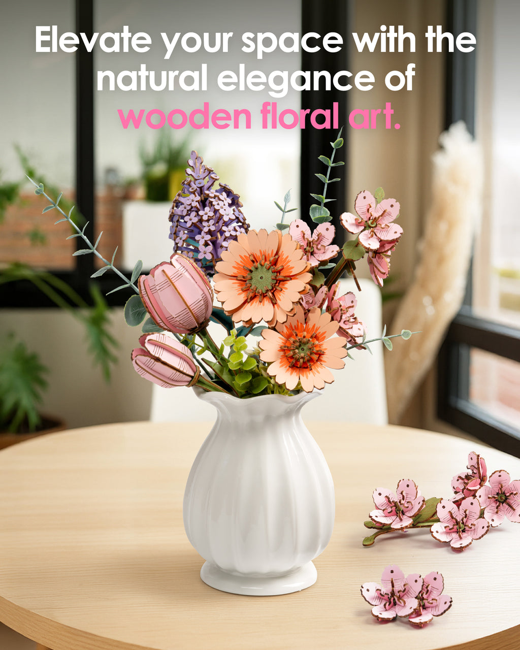 DIY Wooden Flowers – 16 Styles