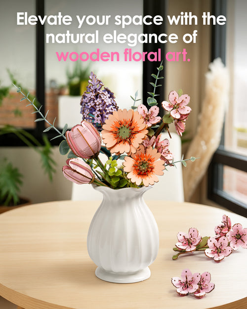 Rowood DIY Wooden Flowers – 16 Styles
