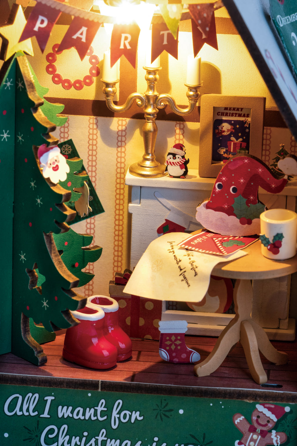 Twinkling Christmas House – DIY Miniature House Kit
