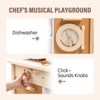 ROBUD Wooden Play Kitchen for Kids – Caramel