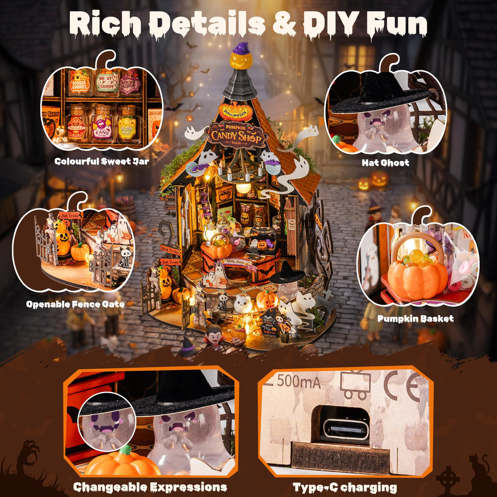 Rolife Haunted Candy House – DIY Miniature House Kit