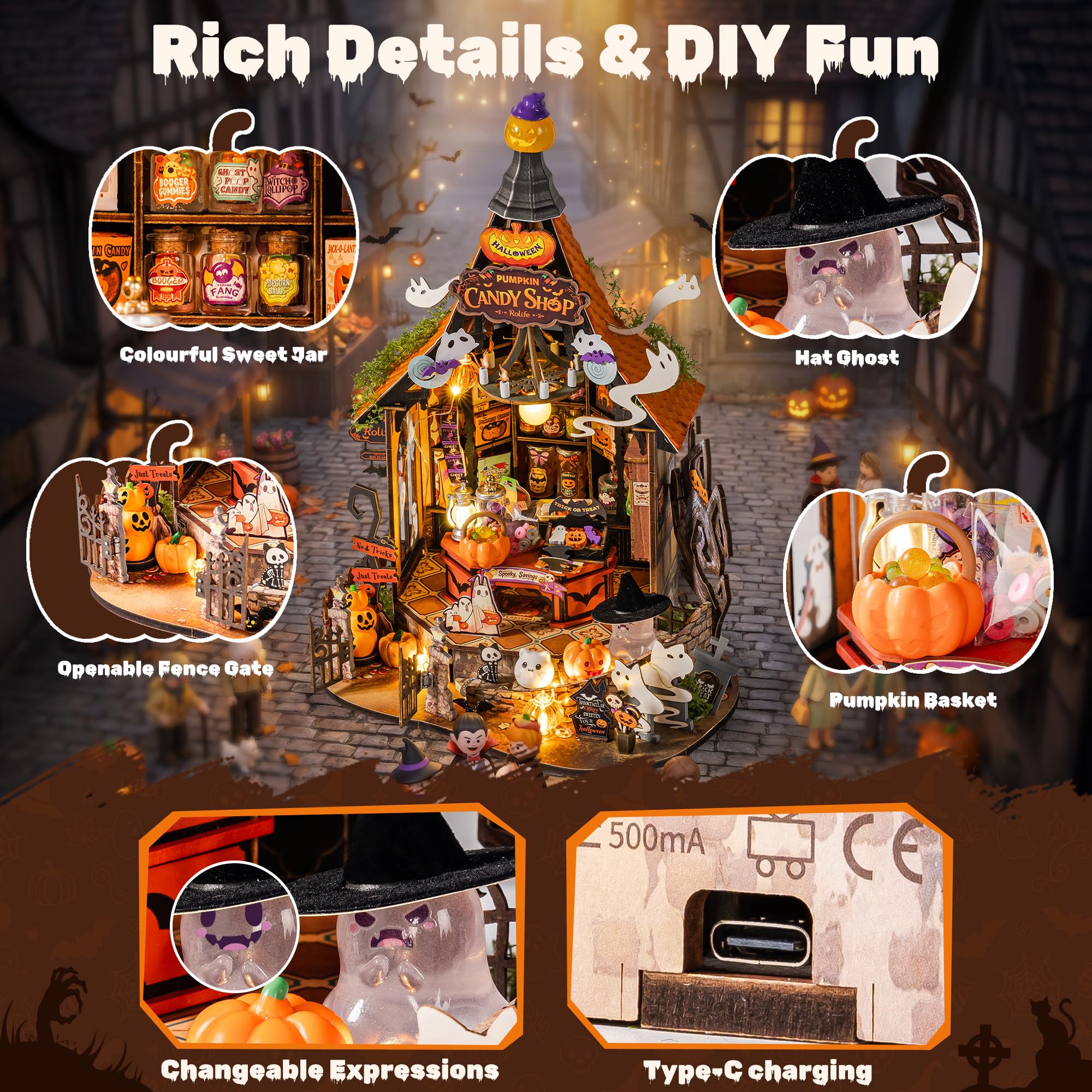 Rolife Haunted Candy House – DIY Miniature House Kit