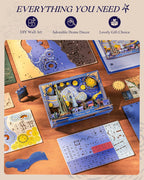 Rowood The Starry Night Wall Art – 3D Wooden Puzzle Kit