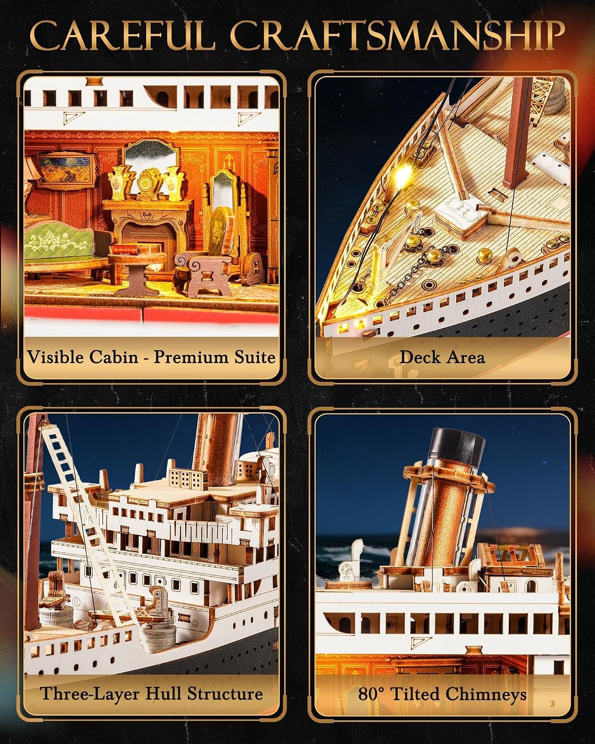 Rolife 1912 Eternal Atlantic Voyager – 3D Wooden Puzzle Kit