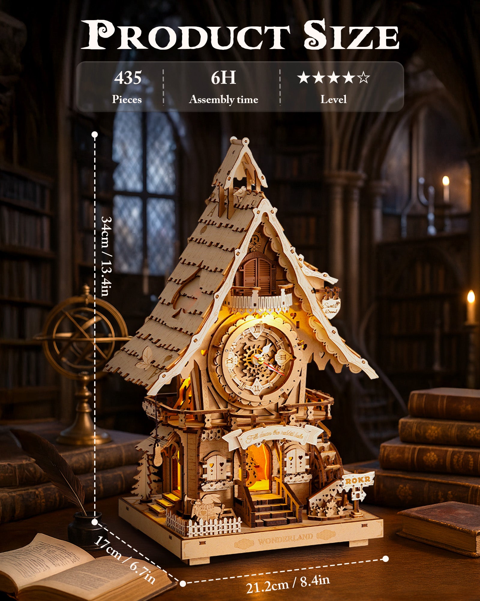 Cuckoo Clock Classic – Mechanical Wooden Model Kit