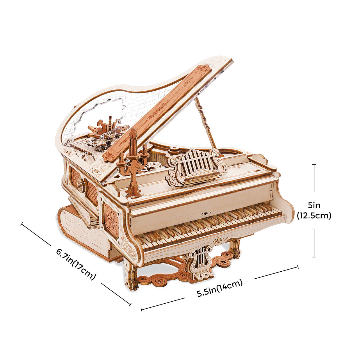 3D Wooden Magic Piano Music Box Kit