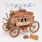 Stagecoach Music Box – Wooden Model Kit