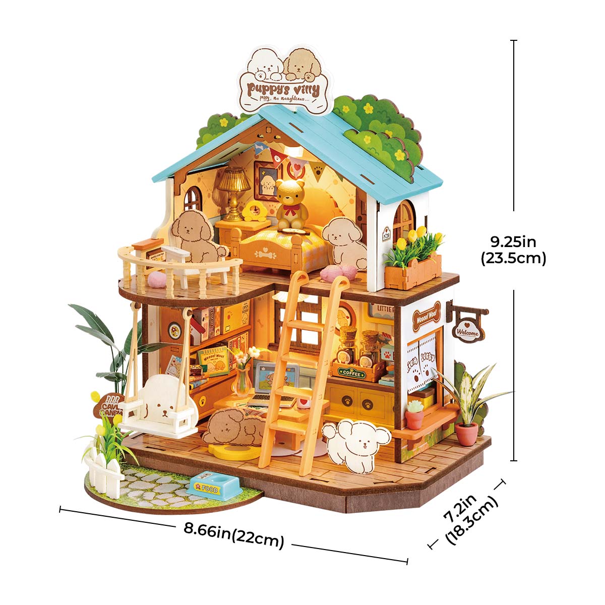 Puppy’s Cozy Villa – DIY Miniature House Kit