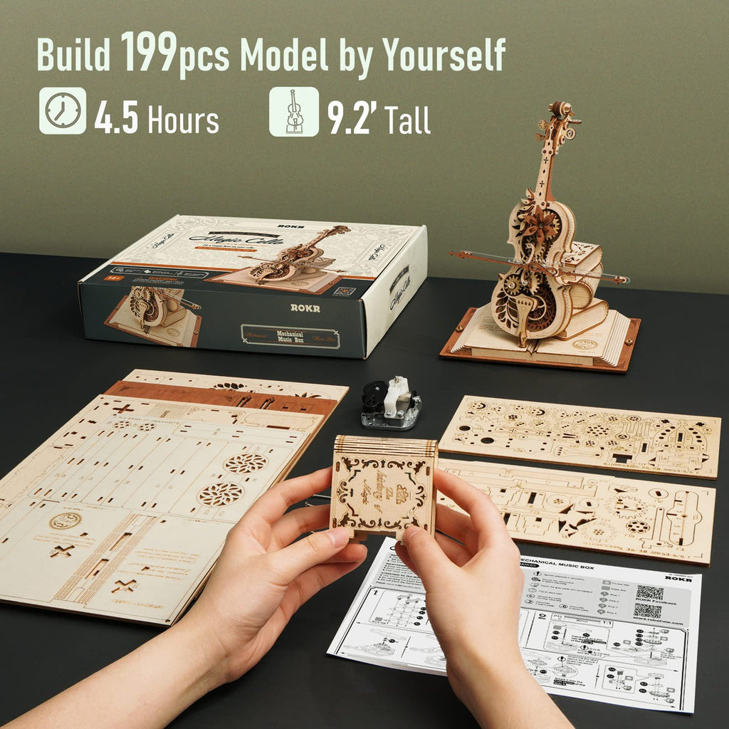 Magic Cello – 3D Wooden Music Box Model Kit