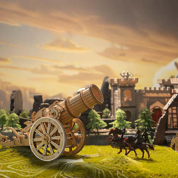 Wheeled Siege Artillery – 3D Wooden Puzzle Kit