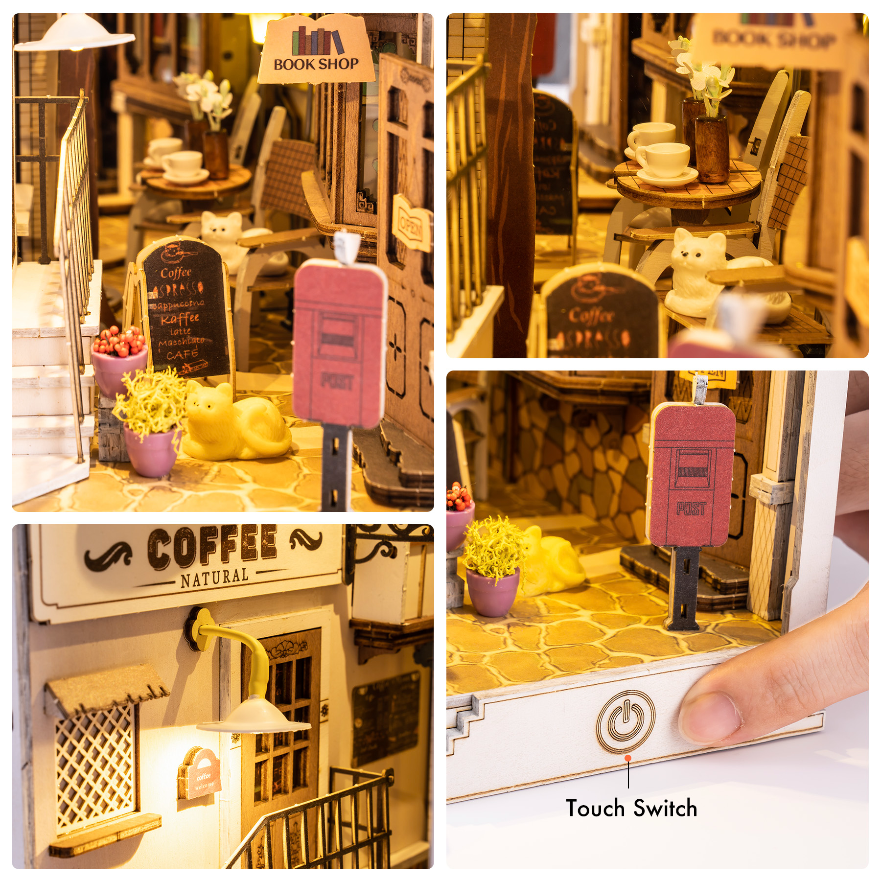 Book Nook Library Series – DIY Miniature Kit (4 Styles)