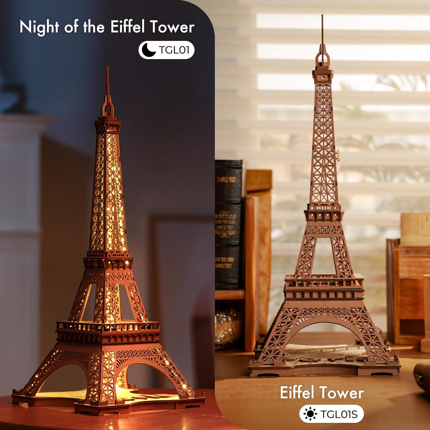 Eiffel Tower Night – Wooden Model Kit