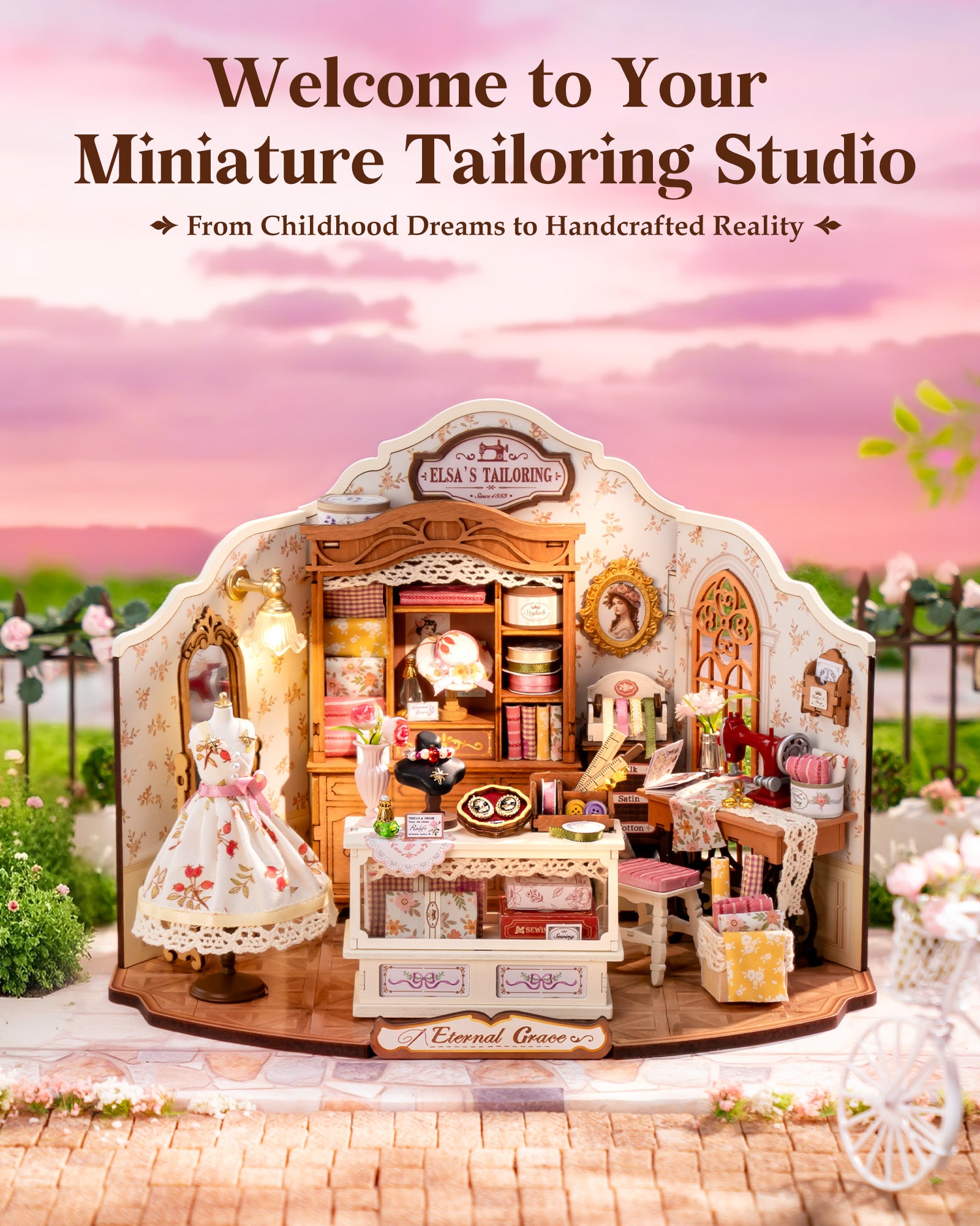 Elsa’s Tailor Shop – DIY Miniature House Kit