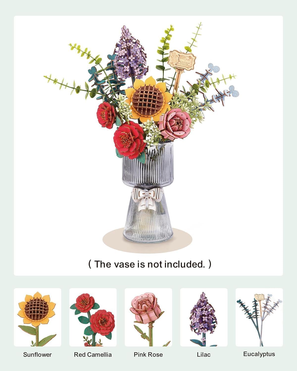 Forever Flower Bouquet – Wooden Model Kit