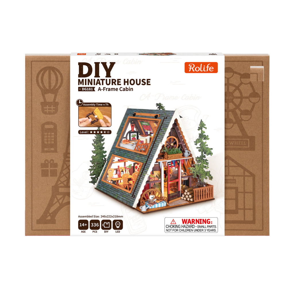 A-Frame Cabin – DIY Miniature House Kit