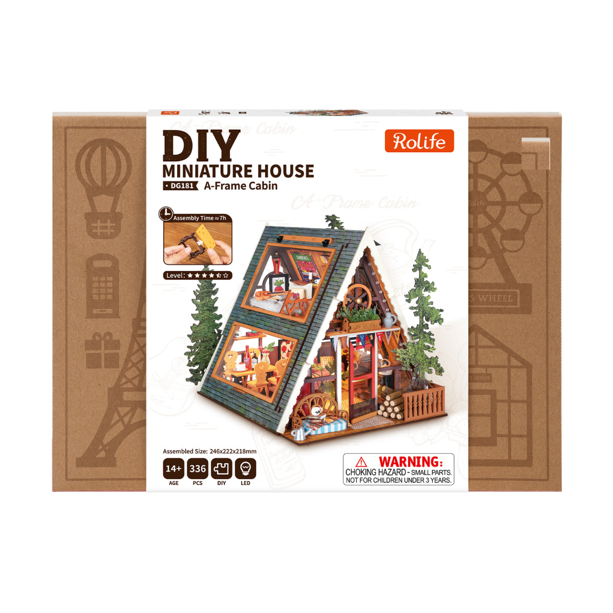 A-Frame Cabin – DIY Miniature House Kit