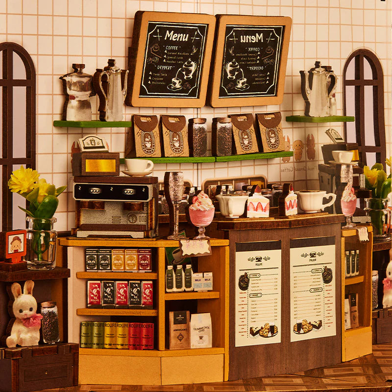 Holiday Café Book Nook – DIY Miniature Kit