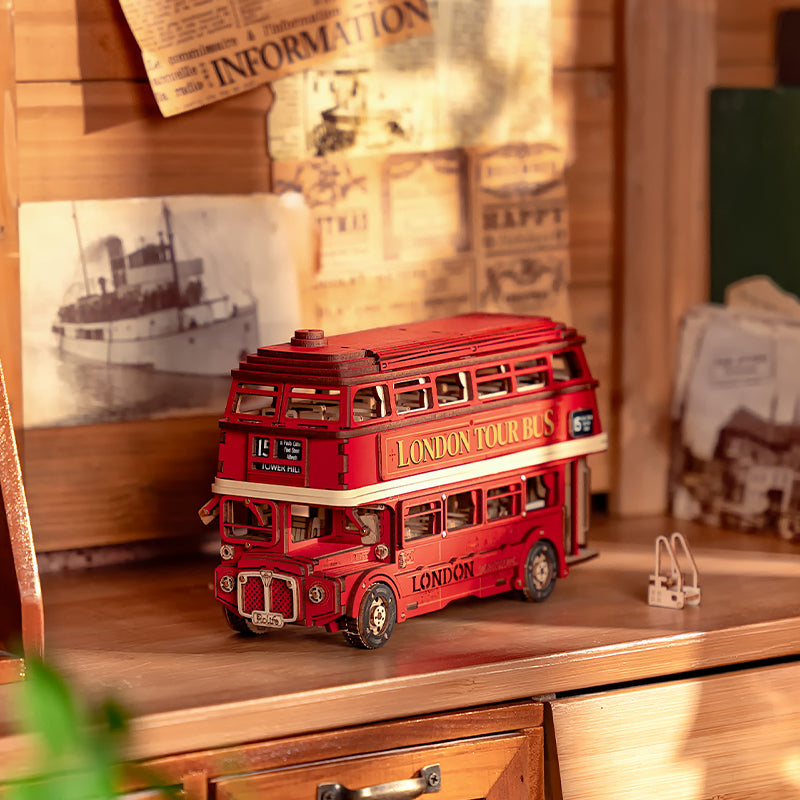 London Tour Bus – 3D Wooden Puzzle Model Kit
