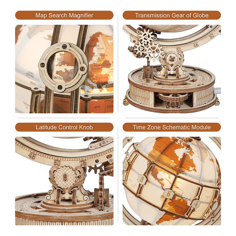 The Luminous Globe – 3D Wooden Puzzle Kit