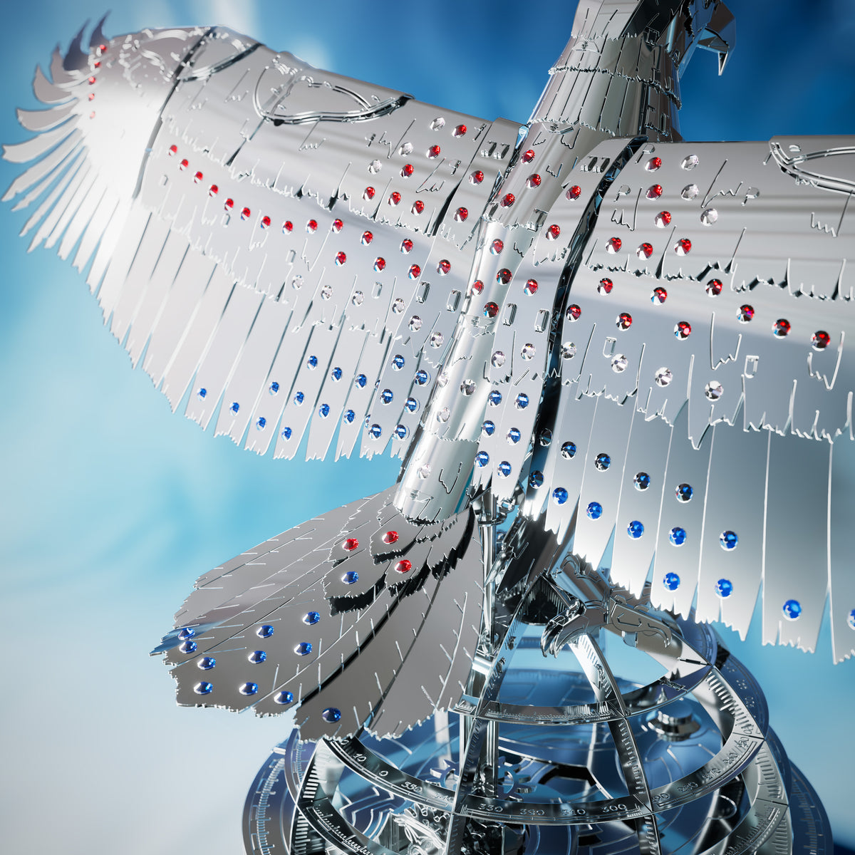 Metal Time Unity Wings Silver Armor Crystal Edition - DIY Metal Model Kit