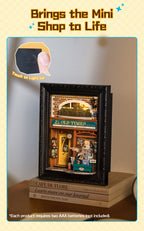 Old Times Bookstore – 3D Wooden Puzzle Story Frame Kit