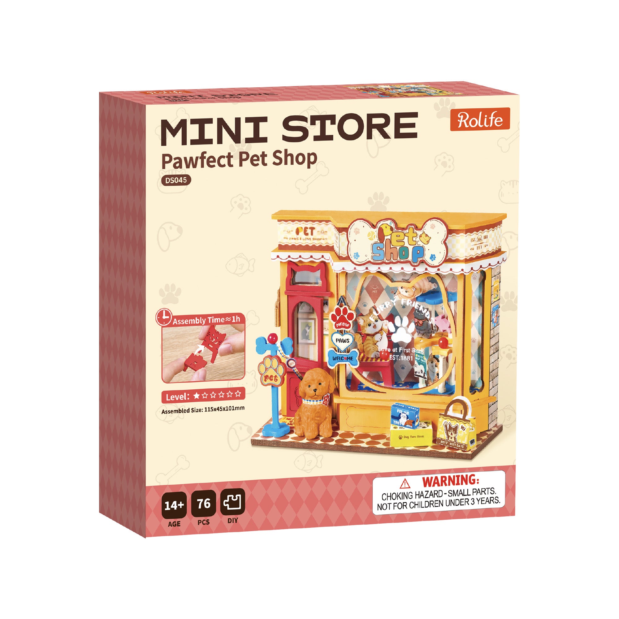 Pawfect Pet Shop – DIY Miniature Dollhouse Kit