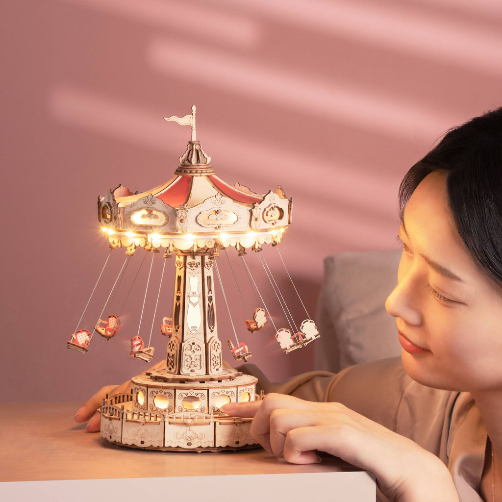 Swing Ride – DIY Music Box 3D Wooden Puzzle Kit