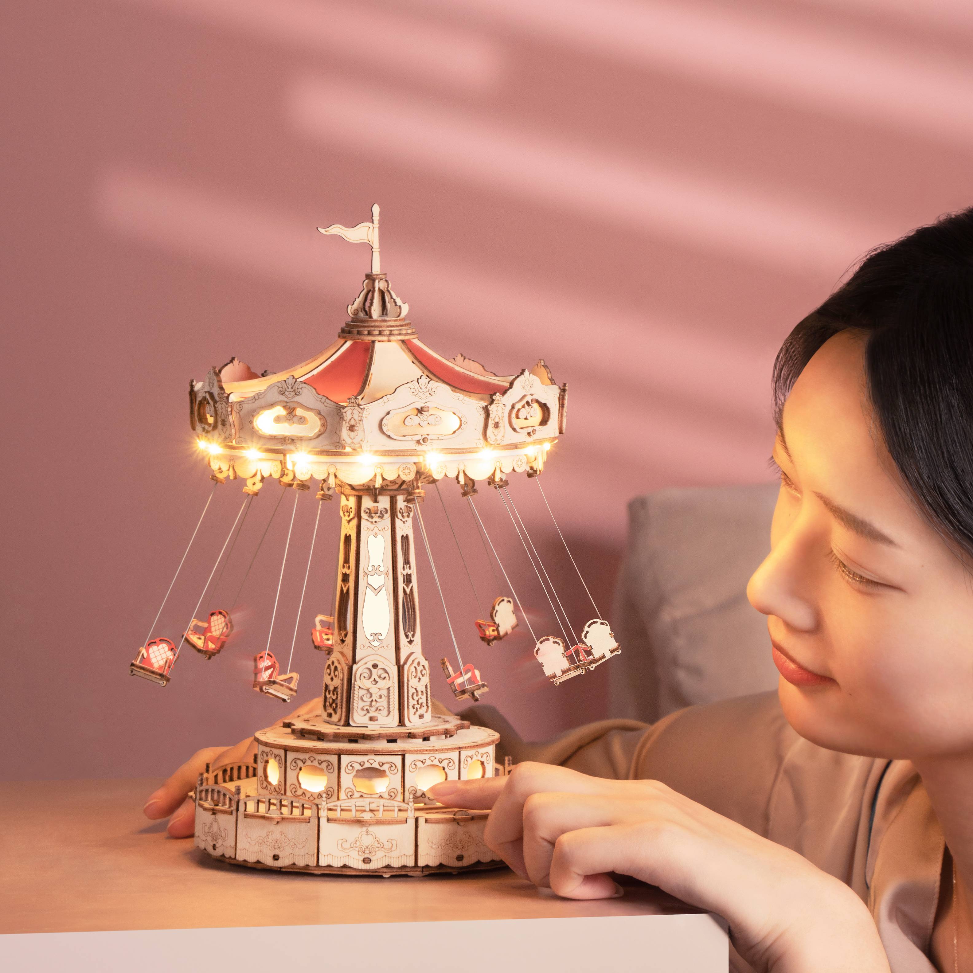 Swing Ride – DIY Music Box 3D Wooden Puzzle Kit