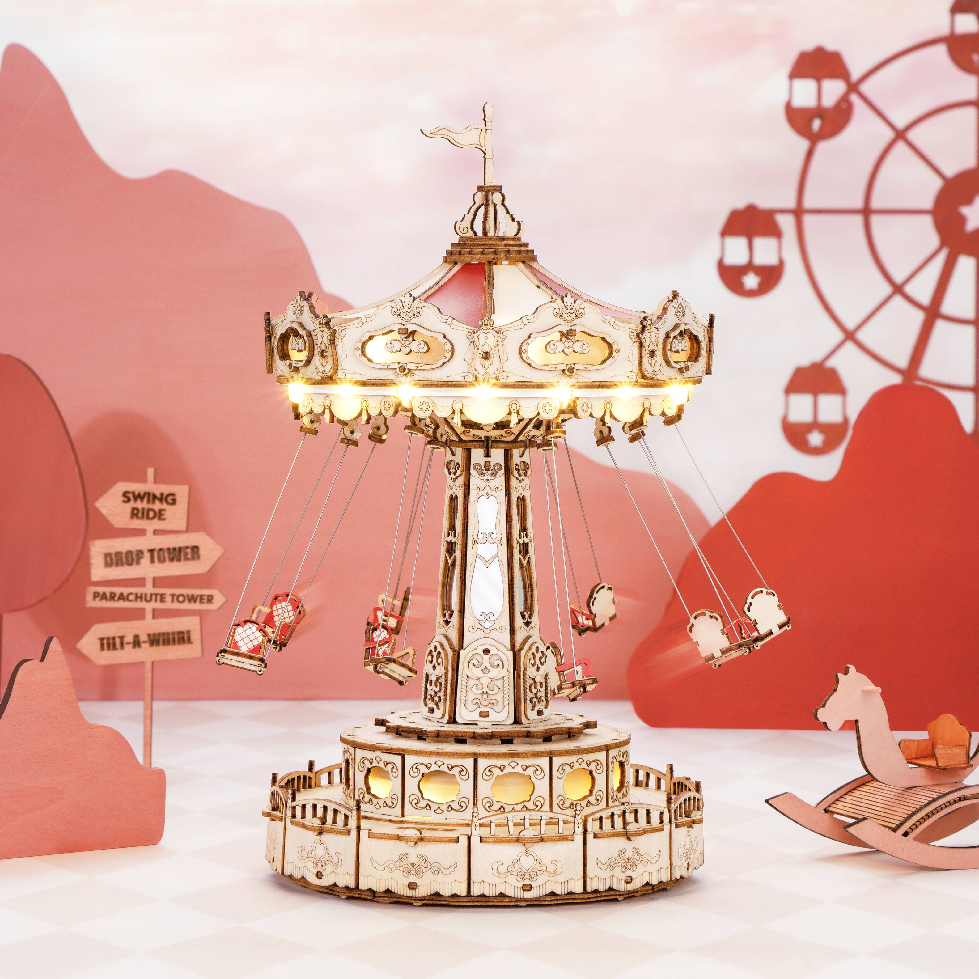 Swing Ride – DIY Music Box 3D Wooden Puzzle Kit
