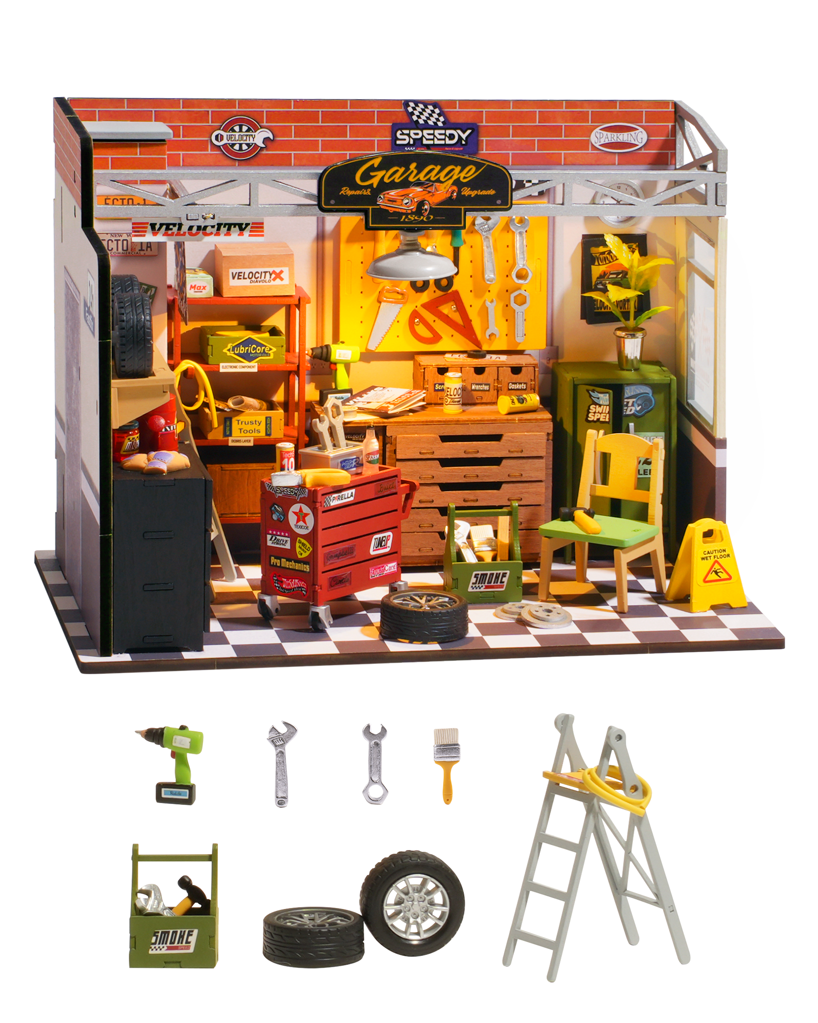 Garage Workshop – DIY Miniature House 3D Puzzle Kit