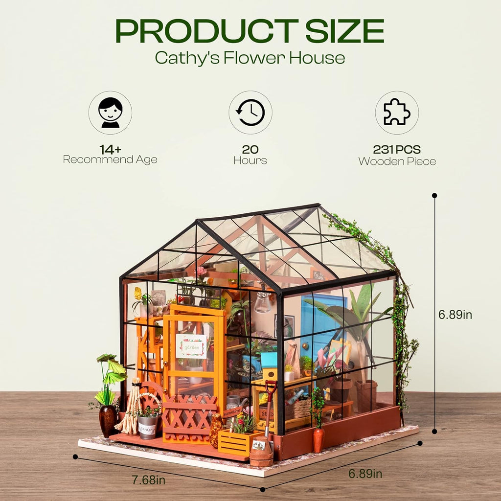 Cathy’s Flower House – DIY Miniature Greenhouse Kit