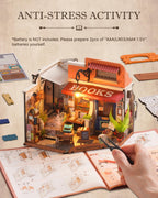 Corner Bookstore – DIY Miniature House Kit