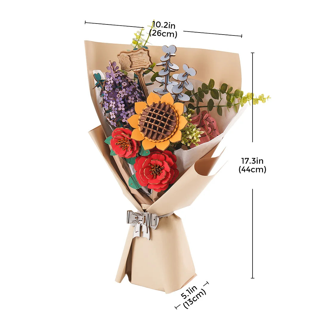 Forever Flower Bouquet – Wooden Model Kit