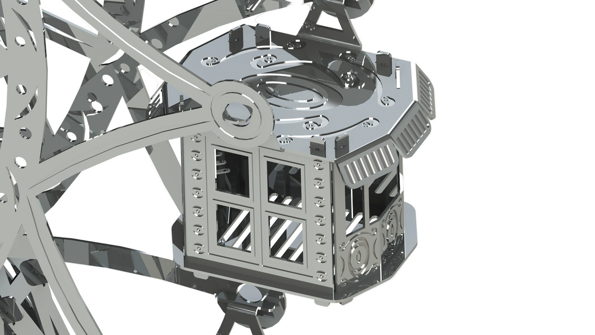 Metal Time Amusement Ride Ferris Wheel - DIY Metal Model Kit