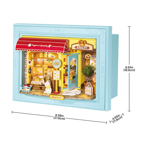 Fluffy Cat Bakery – 3D Wooden Puzzle Story Frame Kit