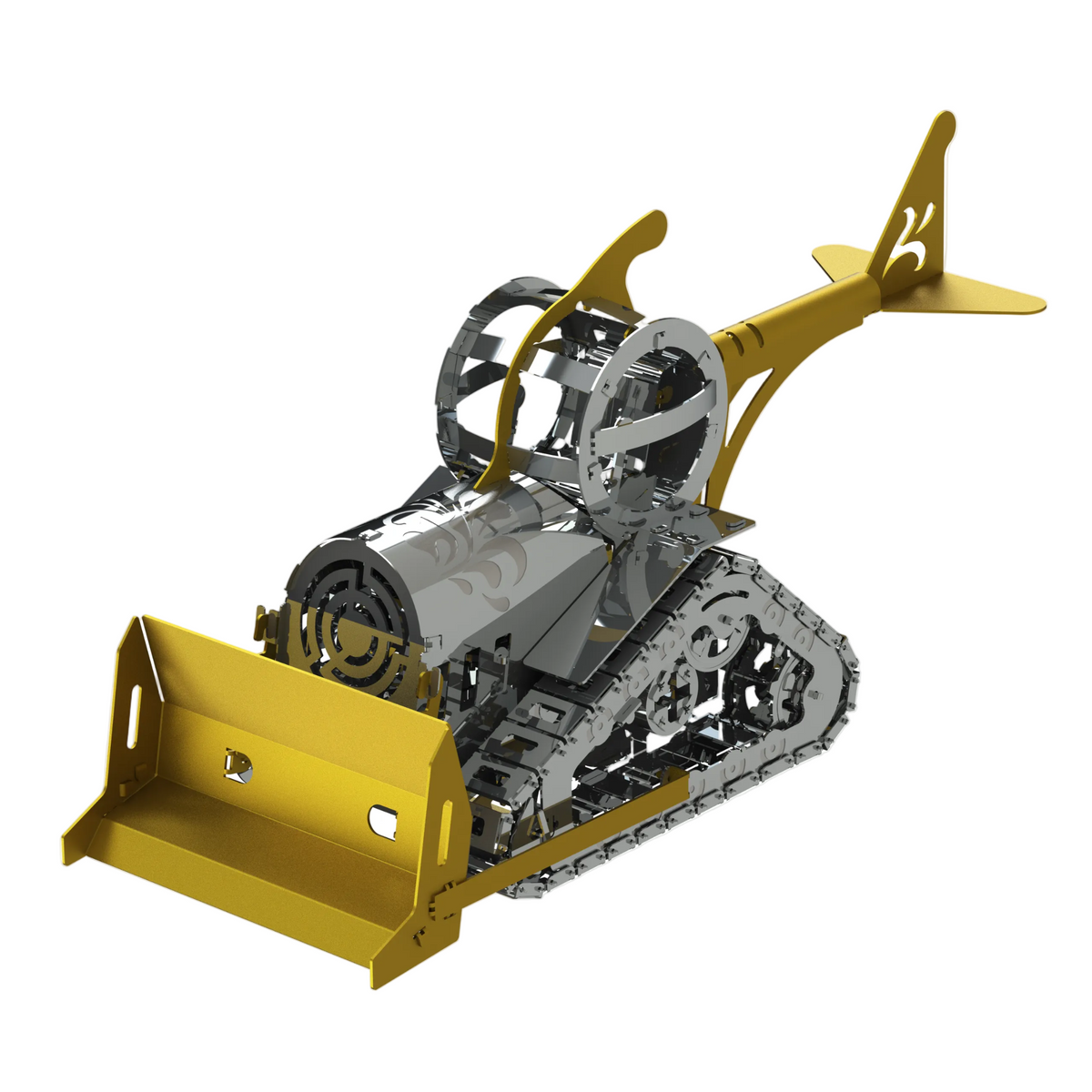 Metal Time Graceful CAT Bulldozer - DIY Metal Model Kit