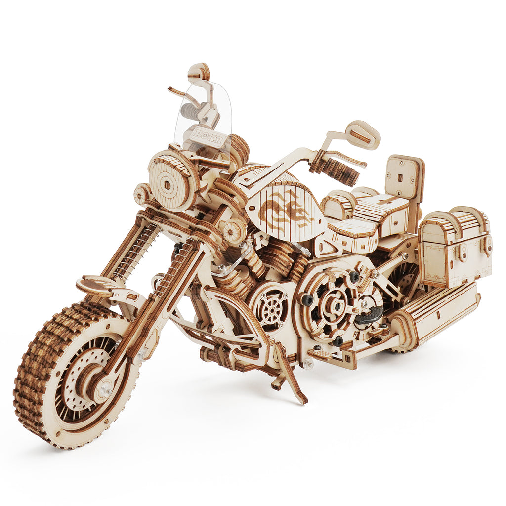 Vintage Cruiser Motorcycle – 3D Wooden Mechanical Model Kit
