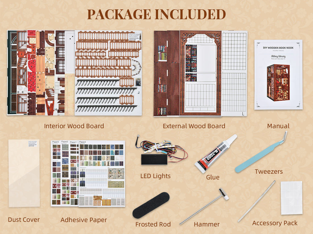 Abbey Library - DIY Book Nook Kit