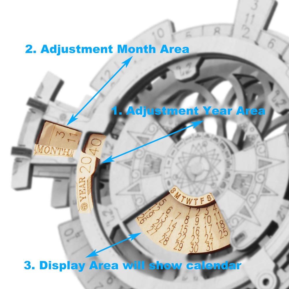 Perpetual Calendar – 3D Wooden Puzzle Kit