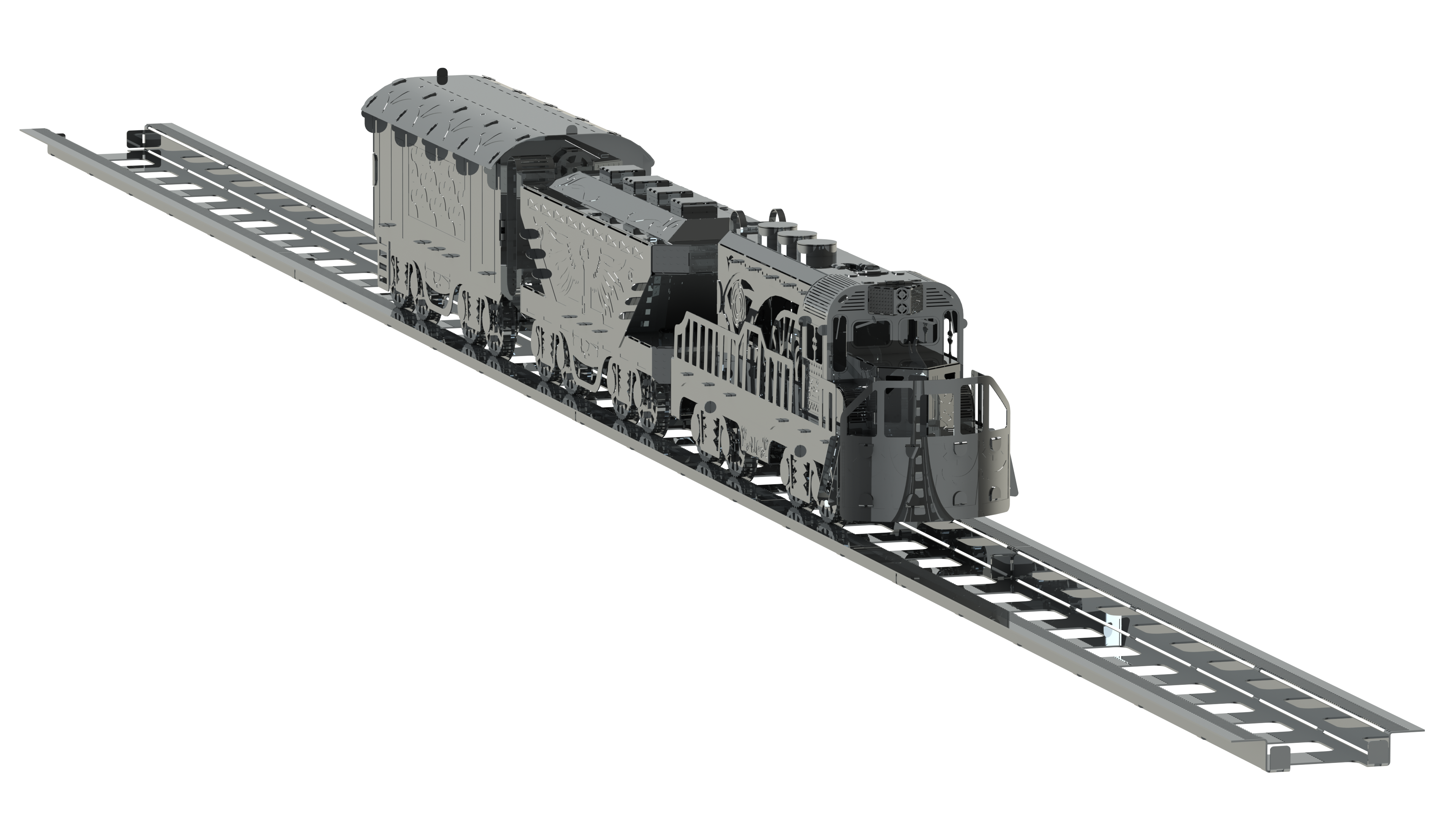 Metal Time Heavy Loco Rails – DIY Metal Model Kit