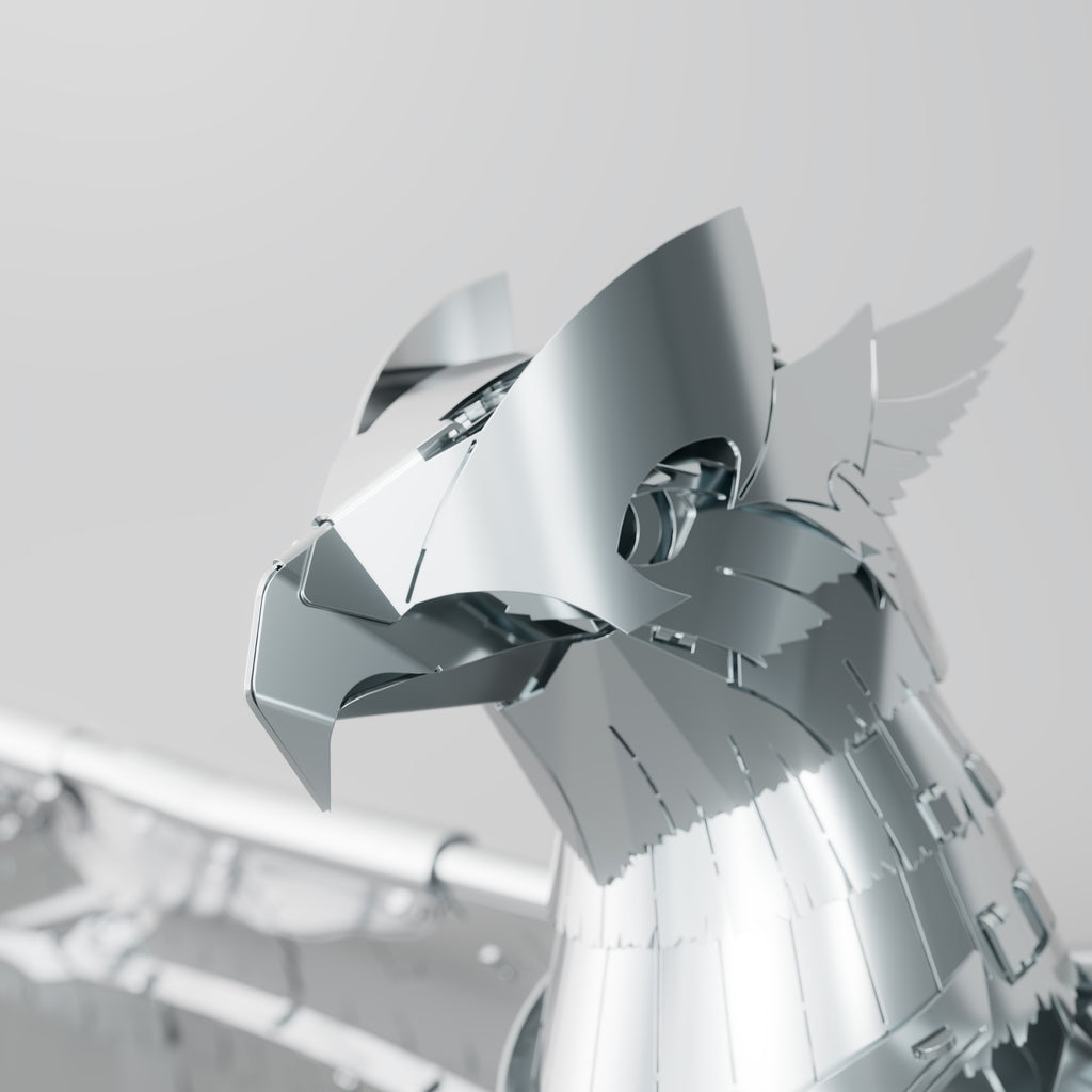 Metal Time Unity Wings Silver Armor Eagle - DIY Metal Model Kit
