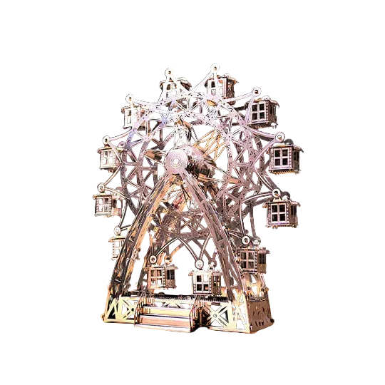 Metal Time Amusement Ride Ferris Wheel - DIY Metal Model Kit