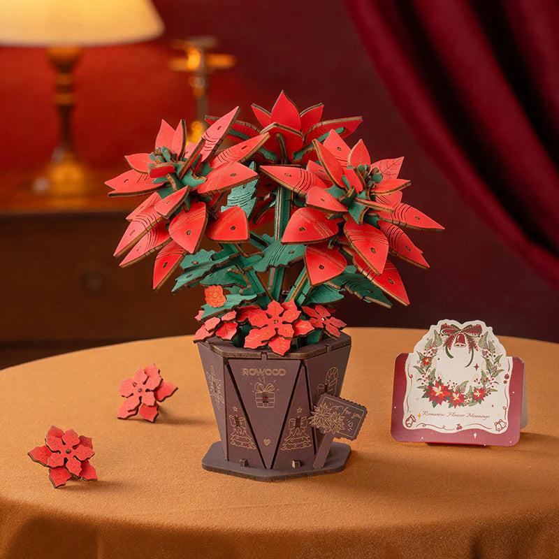 Poinsettia – DIY Wooden Flower Bouquet Kit