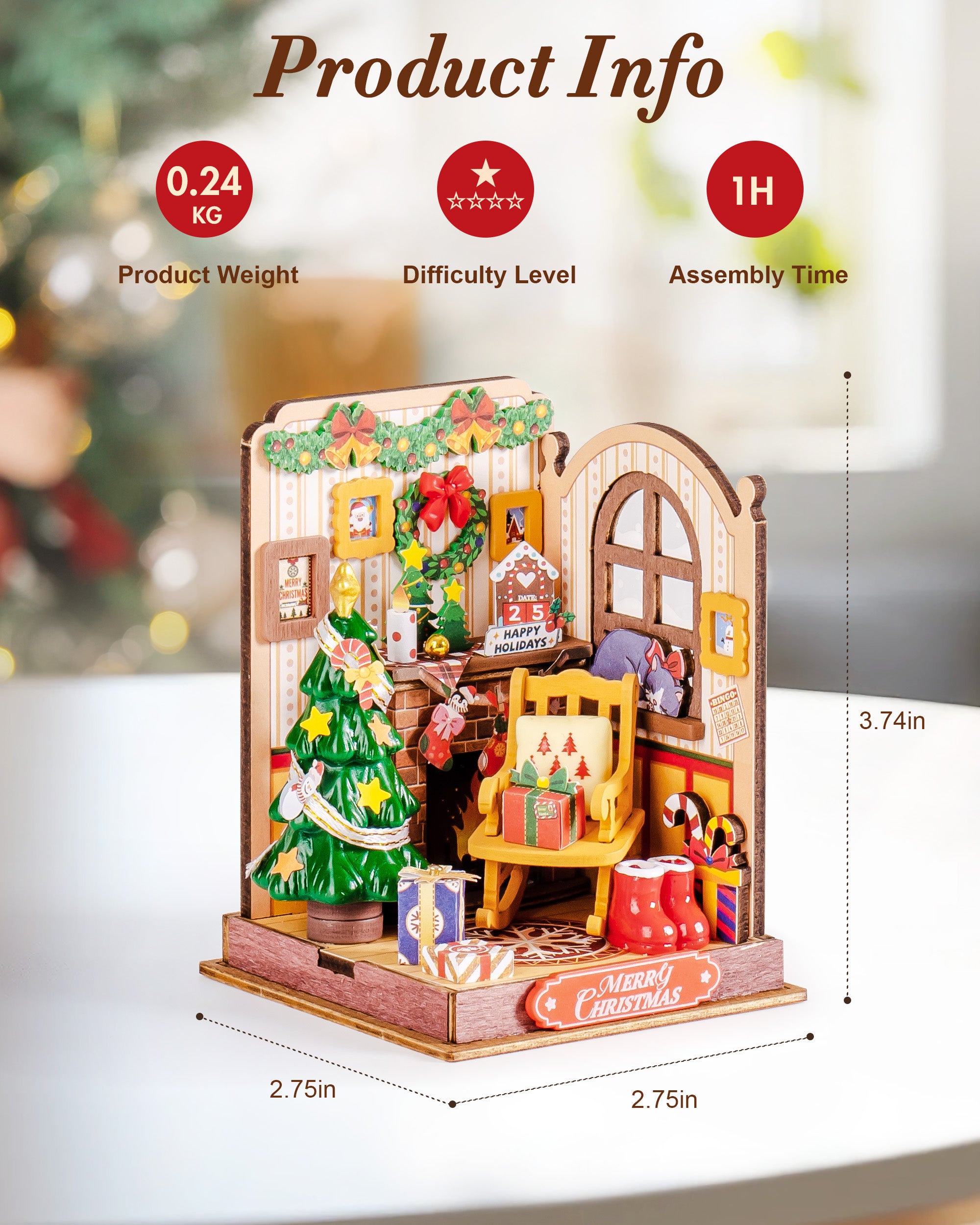 Christmas Mini Market Collection – DIY Miniature House Kit