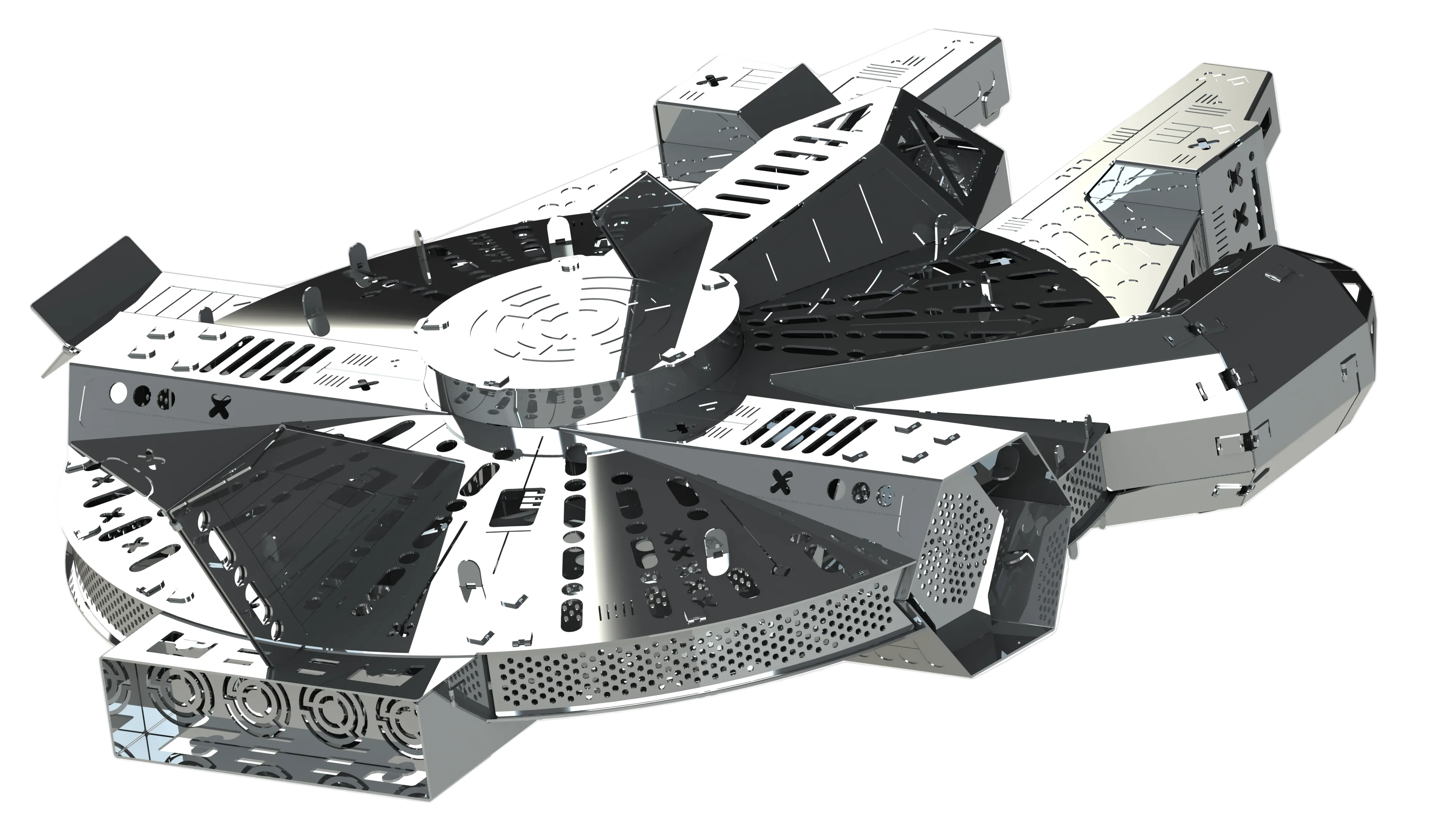 Metal Time Nebula Scout Starship – DIY Metal Model Kit